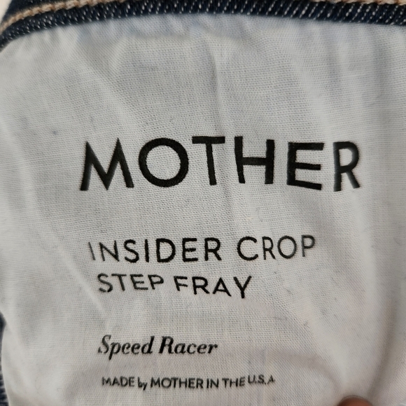 MOTHER | Insider Crop Step Fray Denim Jeans in Speed Racer - Size 25 - Picture 13 of 16